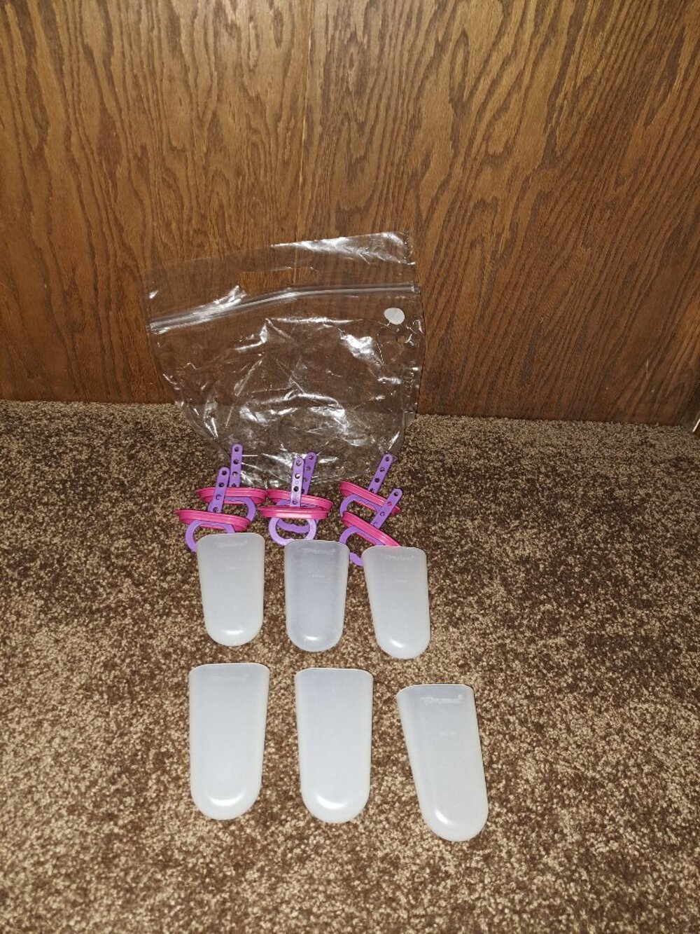 Vintage Tupperware Ice Tups Popsicle Mold 6 Piece Set.